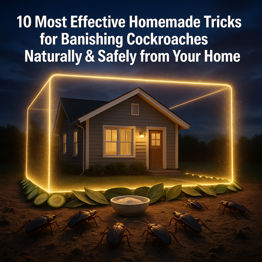 10 Most Effective Homemade Tricks for Banishing Cockroaches Naturally & Safely from Your Home