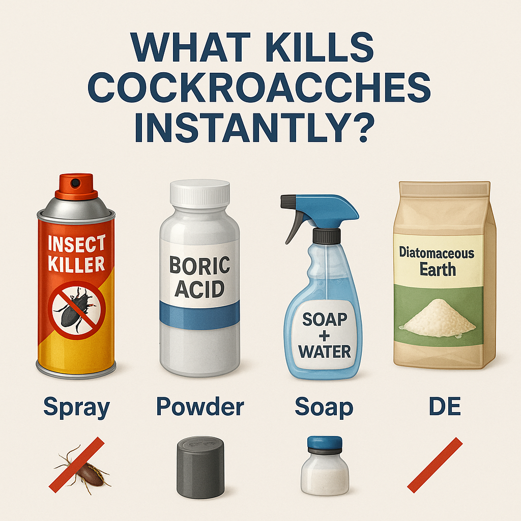 WHAT KILLS COCKROACHES INSTANTLY?