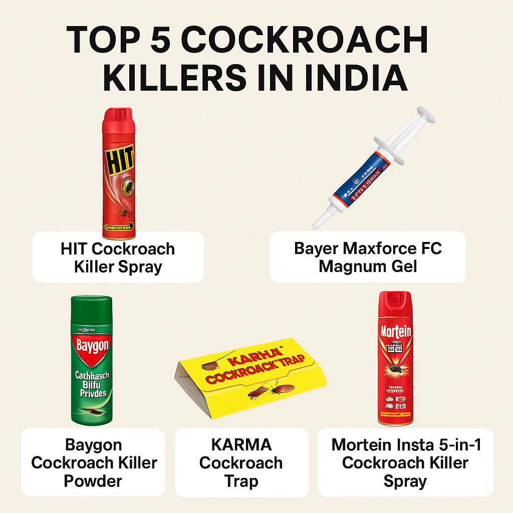 TOP 5 COCKROACH KILLERS IN INDIA / COCKROJ